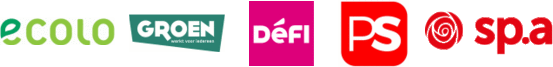 Ecolo, Groen, DéFI, PS en sp.a